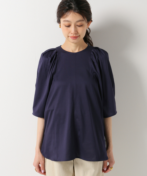 IENA LA BOUCLE(イエナラブークル)の「IENA LA BOUCLE タックスリーブカットソー(Tシャツ/カットソー・レディース・グリーン系その他/ネイビー・FREE)」の10枚目の写真