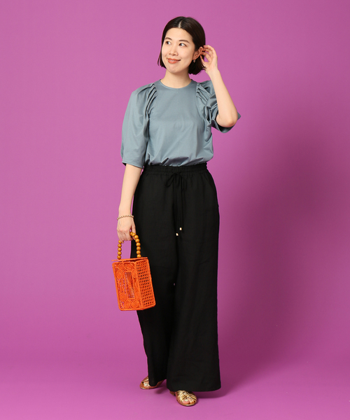IENA LA BOUCLE(イエナラブークル)の「IENA LA BOUCLE タックスリーブカットソー(Tシャツ/カットソー・レディース・グリーン系その他/ネイビー・FREE)」の12枚目の写真