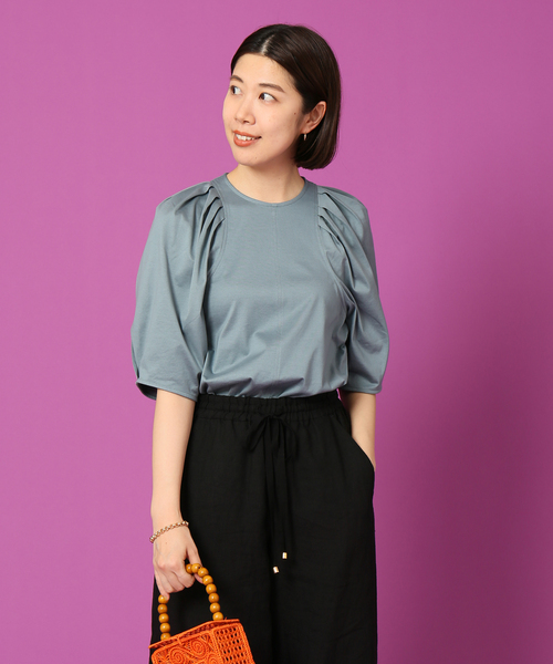 IENA LA BOUCLE(イエナラブークル)の「IENA LA BOUCLE タックスリーブカットソー(Tシャツ/カットソー・レディース・グリーン系その他/ネイビー・FREE)」の15枚目の写真