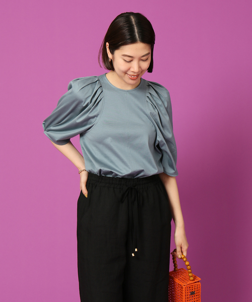 IENA LA BOUCLE(イエナラブークル)の「IENA LA BOUCLE タックスリーブカットソー(Tシャツ/カットソー・レディース・グリーン系その他/ネイビー・FREE)」の19枚目の写真