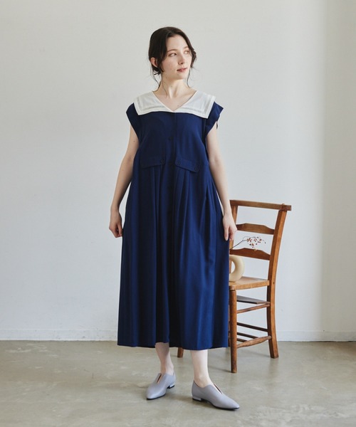 idem（イデム）の「fresh sailor collar onepiece/セーラー