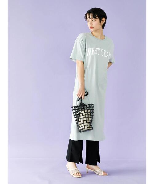 koe(コエ)の「胸切替えプリントマキシワンピース*(ワンピース・レディース・チャコールグレー/ブラック/グリーン/ブルー・FREE)」の22枚目の写真