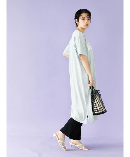 koe(コエ)の「胸切替えプリントマキシワンピース*(ワンピース・レディース・チャコールグレー/ブラック/グリーン/ブルー・FREE)」の21枚目の写真