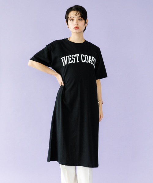 koe(コエ)の「胸切替えプリントマキシワンピース*(ワンピース・レディース・チャコールグレー/ブラック/グリーン/ブルー・FREE)」の2枚目の写真