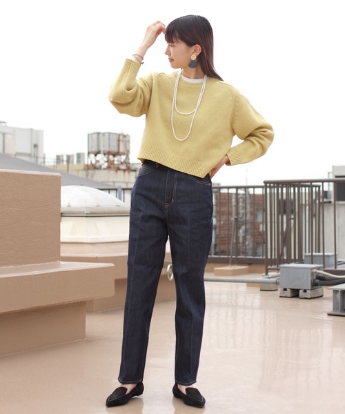 THE SHINZONE(ザ シンゾーン)の「THE SHINZONE/シンゾーン ショートシェーカーセーター SHORT SHAKER SWEATER(ニット/セーター・レディース・ブラウン/グレー/イエロー・FREE)」の18枚目の写真