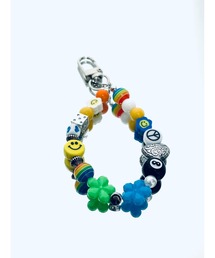 1004ST | 【1004ST】スマイル ピースマークビーズ パール キーホルダー (MA)(キーホルダー)