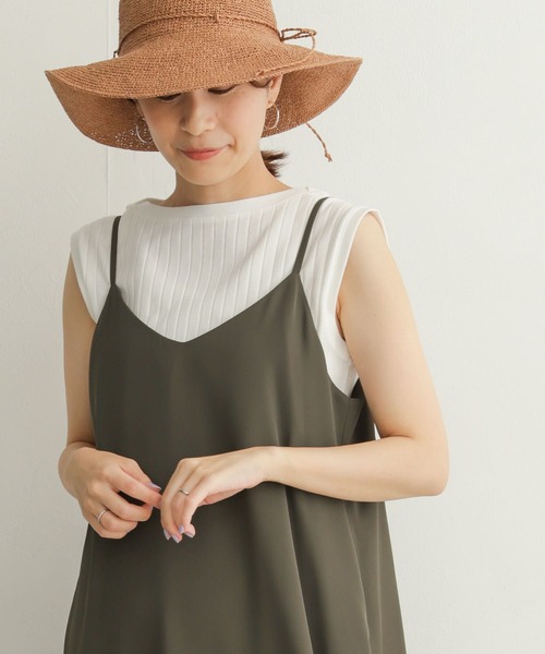 URBAN RESEARCH DOORS（アーバンリサーチドアーズ）の「針抜きノースリーブカットソー（Tシャツ/カットソー・レディース・ブラック/オフホワイト/オレンジ/マスタード・MEDIUM）」の2枚目の写真