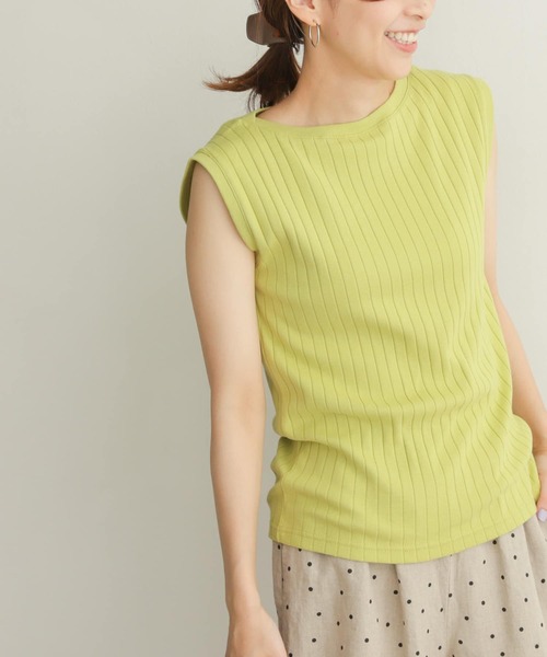 URBAN RESEARCH DOORS（アーバンリサーチドアーズ）の「針抜きノースリーブカットソー（Tシャツ/カットソー・レディース・ブラック/オフホワイト/オレンジ/マスタード・MEDIUM）」の4枚目の写真