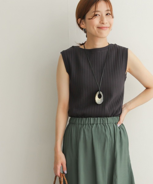 URBAN RESEARCH DOORS（アーバンリサーチドアーズ）の「針抜きノースリーブカットソー（Tシャツ/カットソー・レディース・ブラック/オフホワイト/オレンジ/マスタード・MEDIUM）」の3枚目の写真