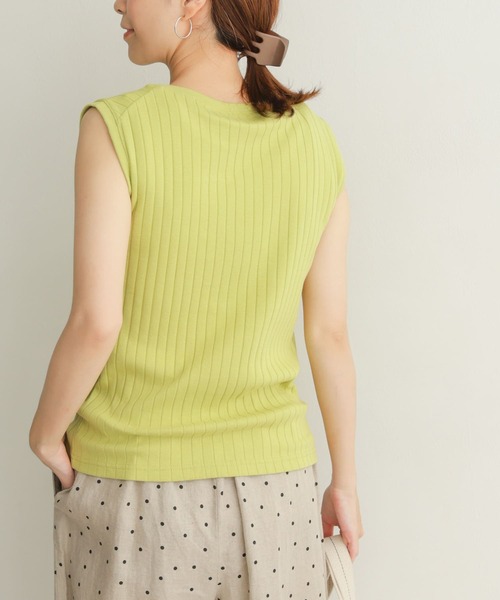 URBAN RESEARCH DOORS（アーバンリサーチドアーズ）の「針抜きノースリーブカットソー（Tシャツ/カットソー・レディース・ブラック/オフホワイト/オレンジ/マスタード・MEDIUM）」の15枚目の写真