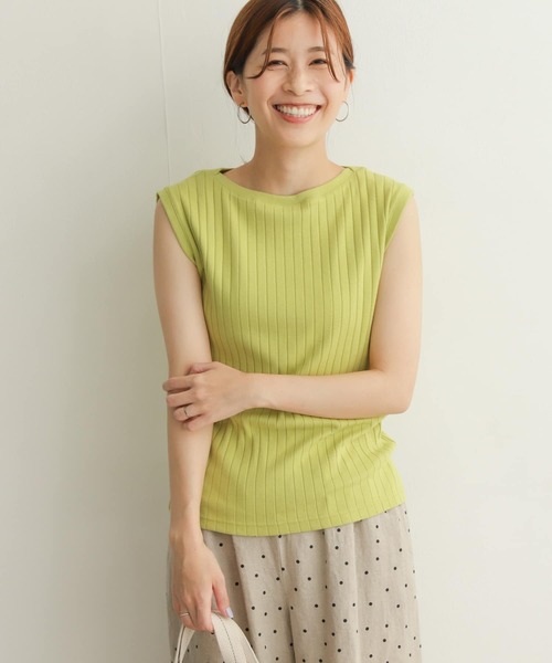 URBAN RESEARCH DOORS（アーバンリサーチドアーズ）の「針抜きノースリーブカットソー（Tシャツ/カットソー・レディース・ブラック/オフホワイト/オレンジ/マスタード・MEDIUM）」の17枚目の写真