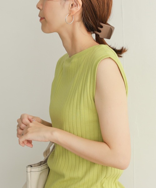 URBAN RESEARCH DOORS（アーバンリサーチドアーズ）の「針抜きノースリーブカットソー（Tシャツ/カットソー・レディース・ブラック/オフホワイト/オレンジ/マスタード・MEDIUM）」の21枚目の写真