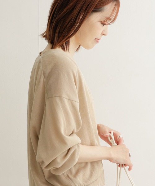 URBAN RESEARCH DOORS（アーバンリサーチドアーズ）の「ハイゲージコットンカーディガン（カーディガン/ボレロ・レディース・ライトベージュ/ネイビー/ブラック・MEDIUM）」の9枚目の写真