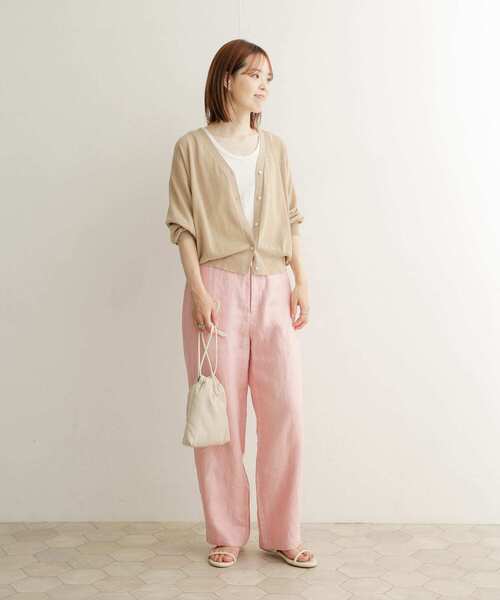 URBAN RESEARCH DOORS（アーバンリサーチドアーズ）の「ハイゲージコットンカーディガン（カーディガン/ボレロ・レディース・ライトベージュ/ネイビー/ブラック・MEDIUM）」の13枚目の写真