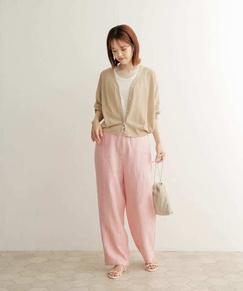 URBAN RESEARCH DOORS（アーバンリサーチドアーズ）の「ハイゲージコットンカーディガン（カーディガン/ボレロ・レディース・ライトベージュ/ネイビー/ブラック・MEDIUM）」の14枚目の写真