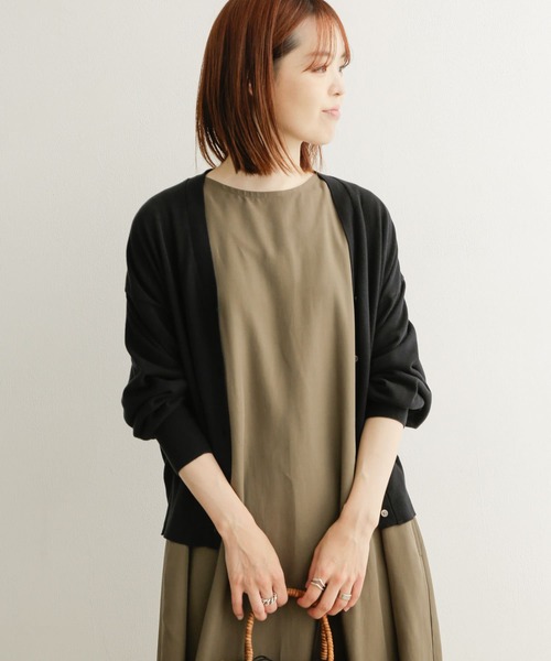 URBAN RESEARCH DOORS（アーバンリサーチドアーズ）の「ハイゲージコットンカーディガン（カーディガン/ボレロ・レディース・ライトベージュ/ネイビー/ブラック・MEDIUM）」の20枚目の写真