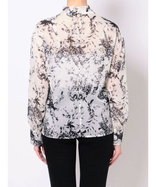 LAGUNAMOON（ラグナムーン）の「フラワー楊柳ハイネックブラウス（シャツ/ブラウス・レディース・チャコールグレー/ブラック/グリーン・FREE）」の6枚目の写真