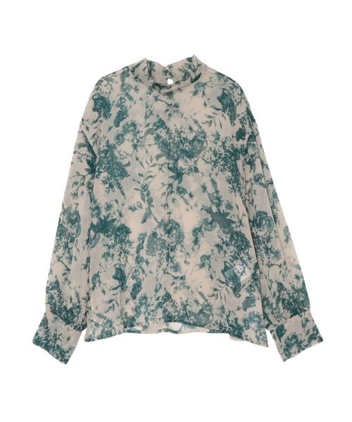 LAGUNAMOON（ラグナムーン）の「フラワー楊柳ハイネックブラウス（シャツ/ブラウス・レディース・チャコールグレー/ブラック/グリーン・FREE）」の14枚目の写真