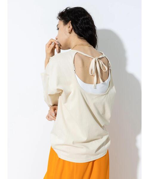 koe（コエ）の「カップ付きリブキャミソール＊（キャミソール・レディース・オフホワイト/ブラック/グリーン/チャコールグレー・FREE）」の19枚目の写真