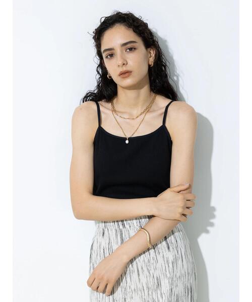 koe（コエ）の「カップ付きリブキャミソール＊（キャミソール・レディース・オフホワイト/ブラック/グリーン/チャコールグレー・FREE）」の21枚目の写真