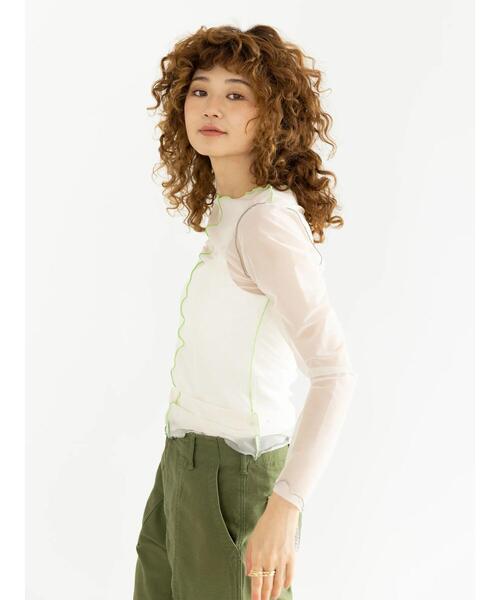 koe（コエ）の「カップ付きリブキャミソール＊（キャミソール・レディース・オフホワイト/ブラック/グリーン/チャコールグレー・FREE）」の7枚目の写真