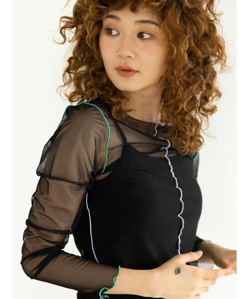 koe（コエ）の「カップ付きリブキャミソール＊（キャミソール・レディース・オフホワイト/ブラック/グリーン/チャコールグレー・FREE）」の15枚目の写真