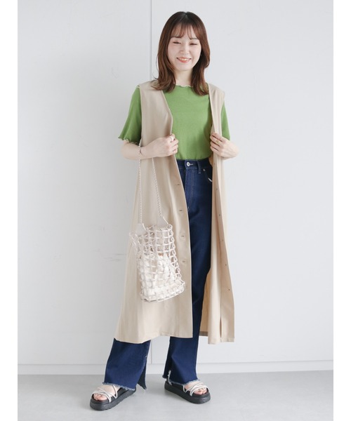 ehka sopo（エヘカソポ）の「ジレジャンパースカート（ジャンパースカート・レディース・ブラック/ベージュ/モカ・ﾌﾘ-）」の5枚目の写真