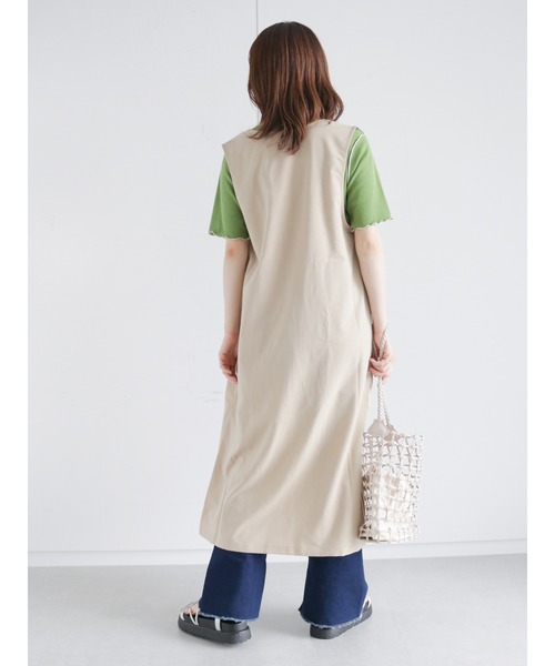 ehka sopo（エヘカソポ）の「ジレジャンパースカート（ジャンパースカート・レディース・ブラック/ベージュ/モカ・ﾌﾘ-）」の6枚目の写真