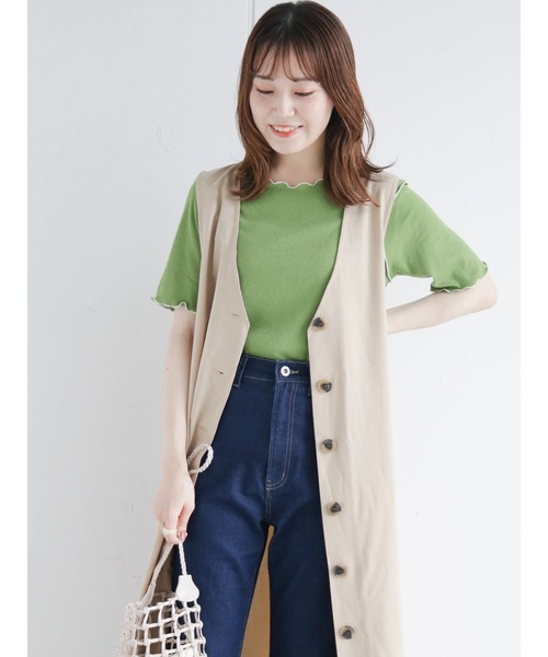 ehka sopo（エヘカソポ）の「ジレジャンパースカート（ジャンパースカート・レディース・ブラック/ベージュ/モカ・ﾌﾘ-）」の8枚目の写真