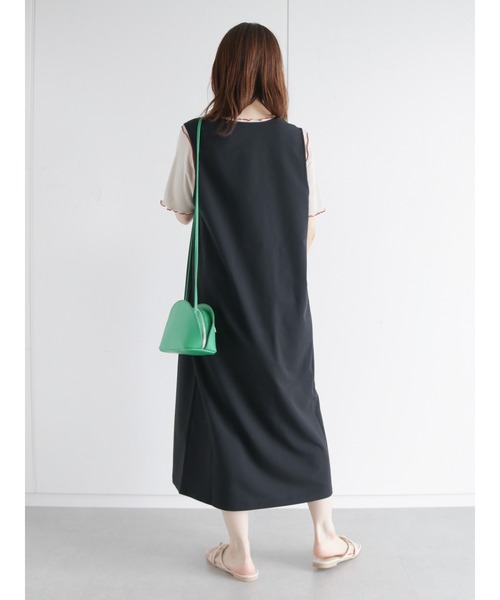 ehka sopo（エヘカソポ）の「ジレジャンパースカート（ジャンパースカート・レディース・ブラック/ベージュ/モカ・ﾌﾘ-）」の14枚目の写真