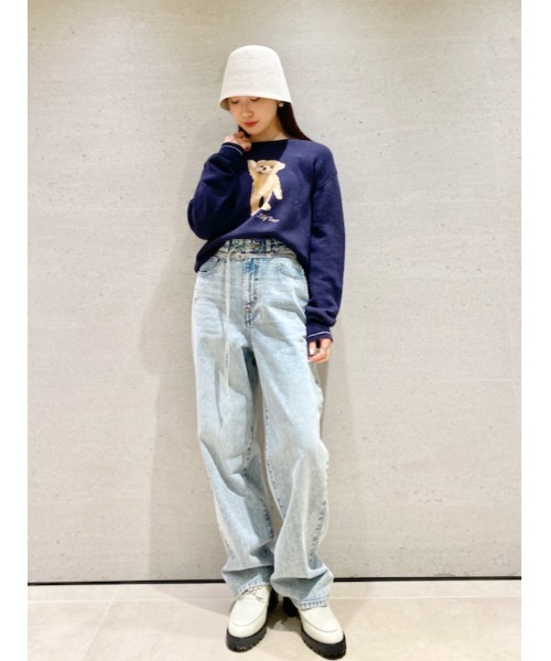 LILY BROWN ドットスタッズ付き厚底ローファー LILY BROWN 厚底 ローファー スタッズ ドット柄 水玉 24.5