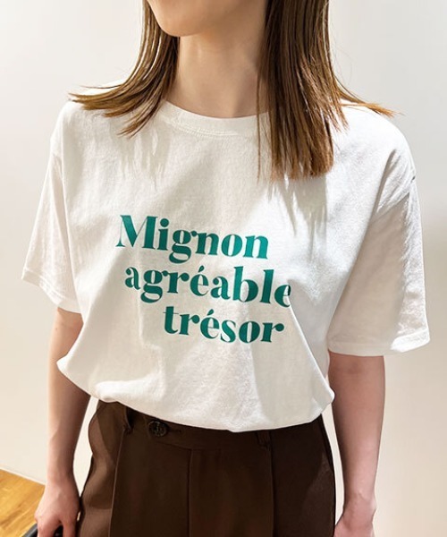 FREE'S MART（フリーズマート）の「ショート丈カラーロゴＴシャツ（Tシャツ/カットソー・レディース・ホワイト/ホワイト系その他/ピンク・FREE）」の3枚目の写真