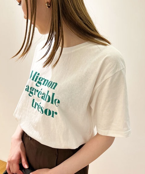 FREE'S MART（フリーズマート）の「ショート丈カラーロゴＴシャツ（Tシャツ/カットソー・レディース・ホワイト/ホワイト系その他/ピンク・FREE）」の18枚目の写真