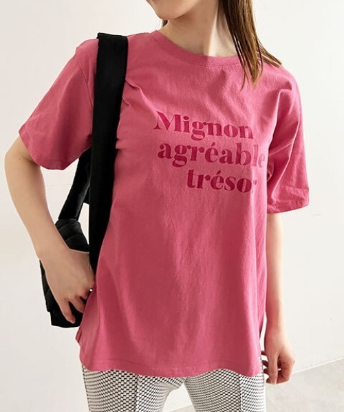 FREE'S MART（フリーズマート）の「ショート丈カラーロゴＴシャツ（Tシャツ/カットソー・レディース・ホワイト/ホワイト系その他/ピンク・FREE）」の15枚目の写真