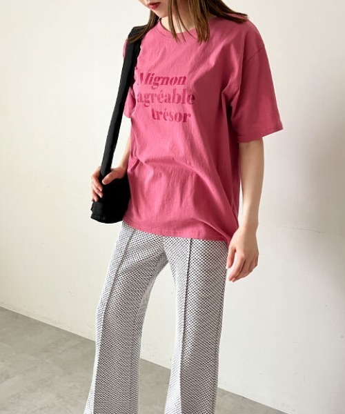 FREE'S MART（フリーズマート）の「ショート丈カラーロゴＴシャツ（Tシャツ/カットソー・レディース・ホワイト/ホワイト系その他/ピンク・FREE）」の19枚目の写真