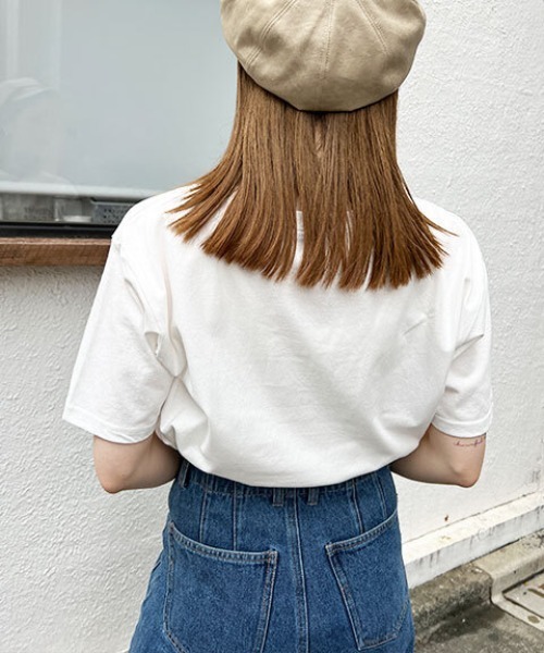 FREE'S MART（フリーズマート）の「ショート丈カラーロゴＴシャツ（Tシャツ/カットソー・レディース・ホワイト/ホワイト系その他/ピンク・FREE）」の9枚目の写真