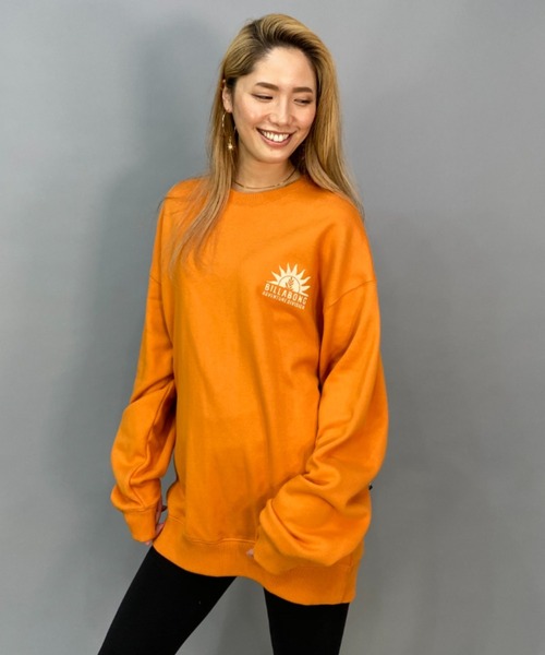 BILLABONG(ビラボン)の「BILLABONG/ビラボン 撥水加工/ビッグシルエット/オーバーサイズ/バックプリントスウェット BC014-007(スウェット・レディース・ホワイト/ブラック/オレンジ・M/L)」の10枚目の写真