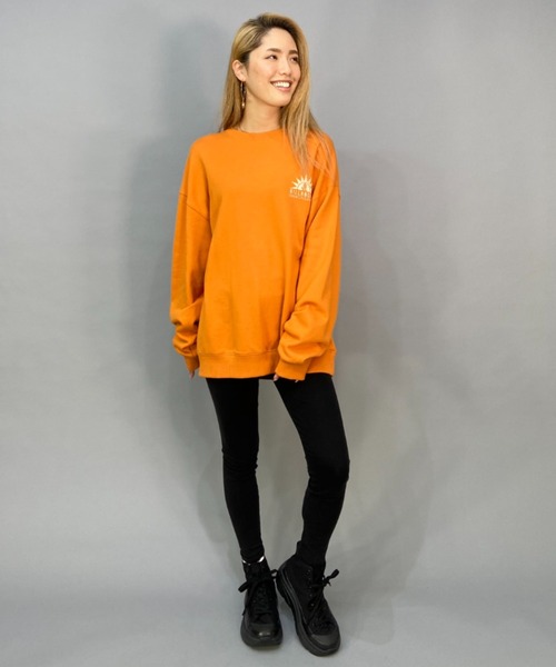 BILLABONG(ビラボン)の「BILLABONG/ビラボン 撥水加工/ビッグシルエット/オーバーサイズ/バックプリントスウェット BC014-007(スウェット・レディース・ホワイト/ブラック/オレンジ・M/L)」の13枚目の写真