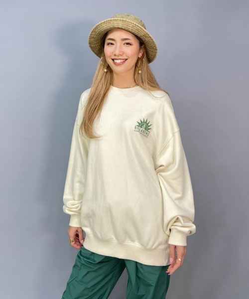 BILLABONG(ビラボン)の「BILLABONG/ビラボン 撥水加工/ビッグシルエット/オーバーサイズ/バックプリントスウェット BC014-007(スウェット・レディース・ホワイト/ブラック/オレンジ・M/L)」の14枚目の写真