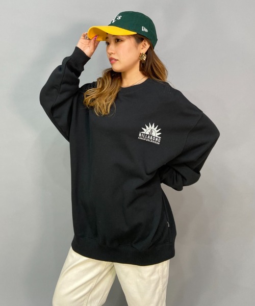 BILLABONG(ビラボン)の「BILLABONG/ビラボン 撥水加工/ビッグシルエット/オーバーサイズ/バックプリントスウェット BC014-007(スウェット・レディース・ホワイト/ブラック/オレンジ・M/L)」の18枚目の写真