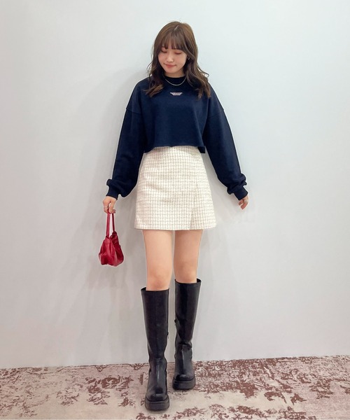 EPIMI E'PIMMY(エピミエピミー)の「ハイウエストツイードスカパン(スカート・レディース・ブラック/ベージュ/オフホワイト・MEDIUM)」の6枚目の写真