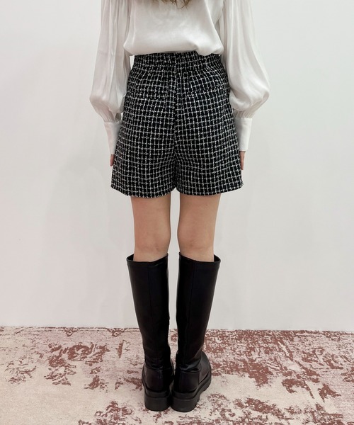 EPIMI E'PIMMY(エピミエピミー)の「ハイウエストツイードスカパン(スカート・レディース・ブラック/ベージュ/オフホワイト・MEDIUM)」の5枚目の写真