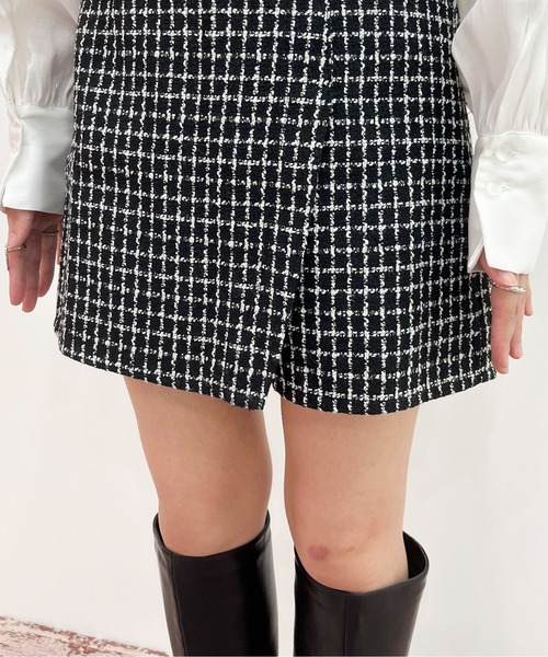 EPIMI E'PIMMY(エピミエピミー)の「ハイウエストツイードスカパン(スカート・レディース・ブラック/ベージュ/オフホワイト・MEDIUM)」の14枚目の写真