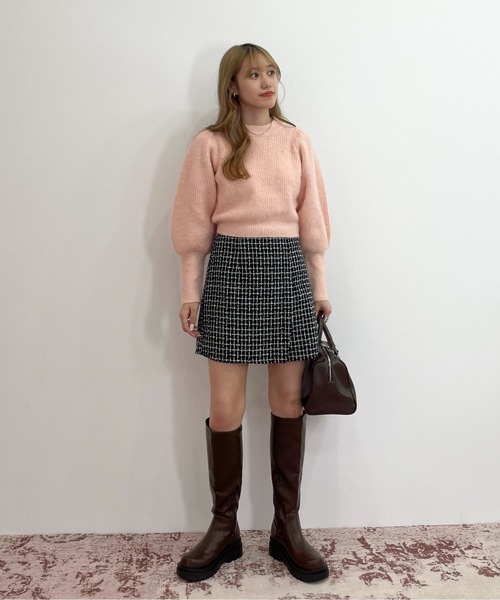 EPIMI E'PIMMY(エピミエピミー)の「ハイウエストツイードスカパン(スカート・レディース・ブラック/ベージュ/オフホワイト・MEDIUM)」の19枚目の写真