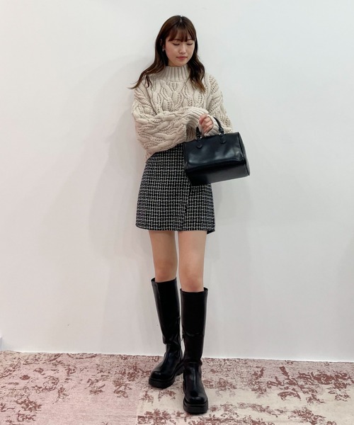 EPIMI E'PIMMY(エピミエピミー)の「ハイウエストツイードスカパン(スカート・レディース・ブラック/ベージュ/オフホワイト・MEDIUM)」の18枚目の写真