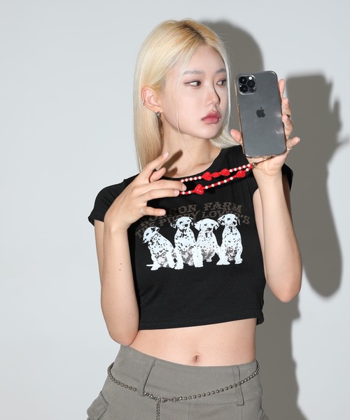 FOLLOWIN（フォロウィン）の「ハートモチーフスマホストラップ（スマホケース/カバー・レディース・ブラック/レッド/イエロー・ONE SIZE）」の11枚目の写真