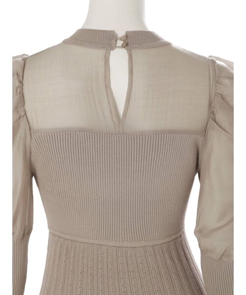 MERCURYDUO（マーキュリーデュオ）の「異素材ドレープロングスリーブニットワンピース（ワンピース・レディース・パープル/ブラウン/ベージュ・SMALL/MEDIUM）」の13枚目の写真