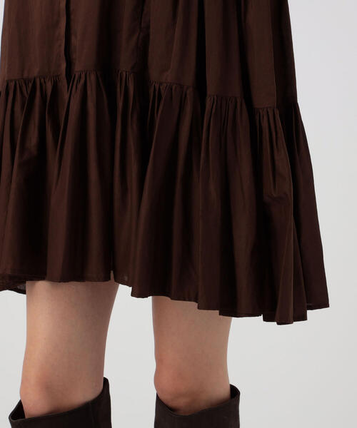 TOMORROWLAND （トゥモローランド）の「【別注】MERLETTE×TOMORROWLAND MERTEL ワンピース（ワンピース・レディース・ダークブラウン/ベージュ・3）」の15枚目の写真