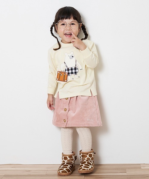 kladskap（クレードスコープ）の「スカラップキュロット（スカート・キッズ・ブラウン/ピンク・90cm/110cm/100cm/120cm）」の2枚目の写真