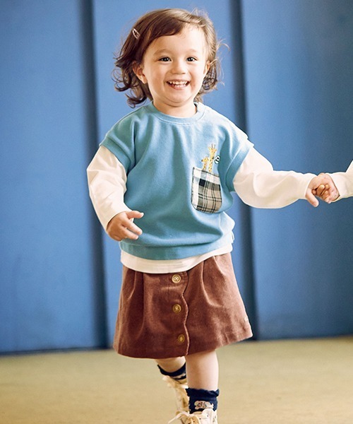 kladskap（クレードスコープ）の「スカラップキュロット（スカート・キッズ・ブラウン/ピンク・90cm/110cm/100cm/120cm）」の17枚目の写真